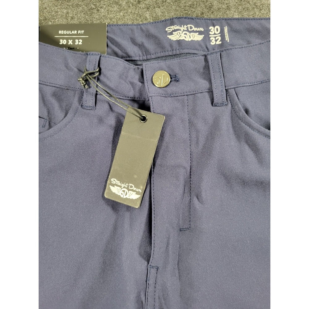 Straight Down Hero 5-Pocket Performance Stretch Golf Pants Men's 30x32 Blue NWT - Picture 7 of 15